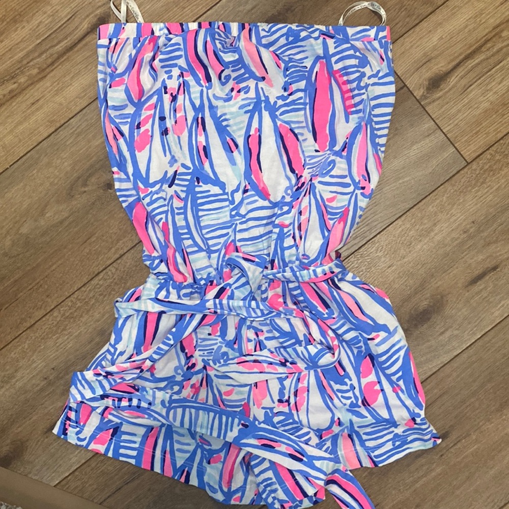 NWOT Lilly Strapless Sailboat Romper size M